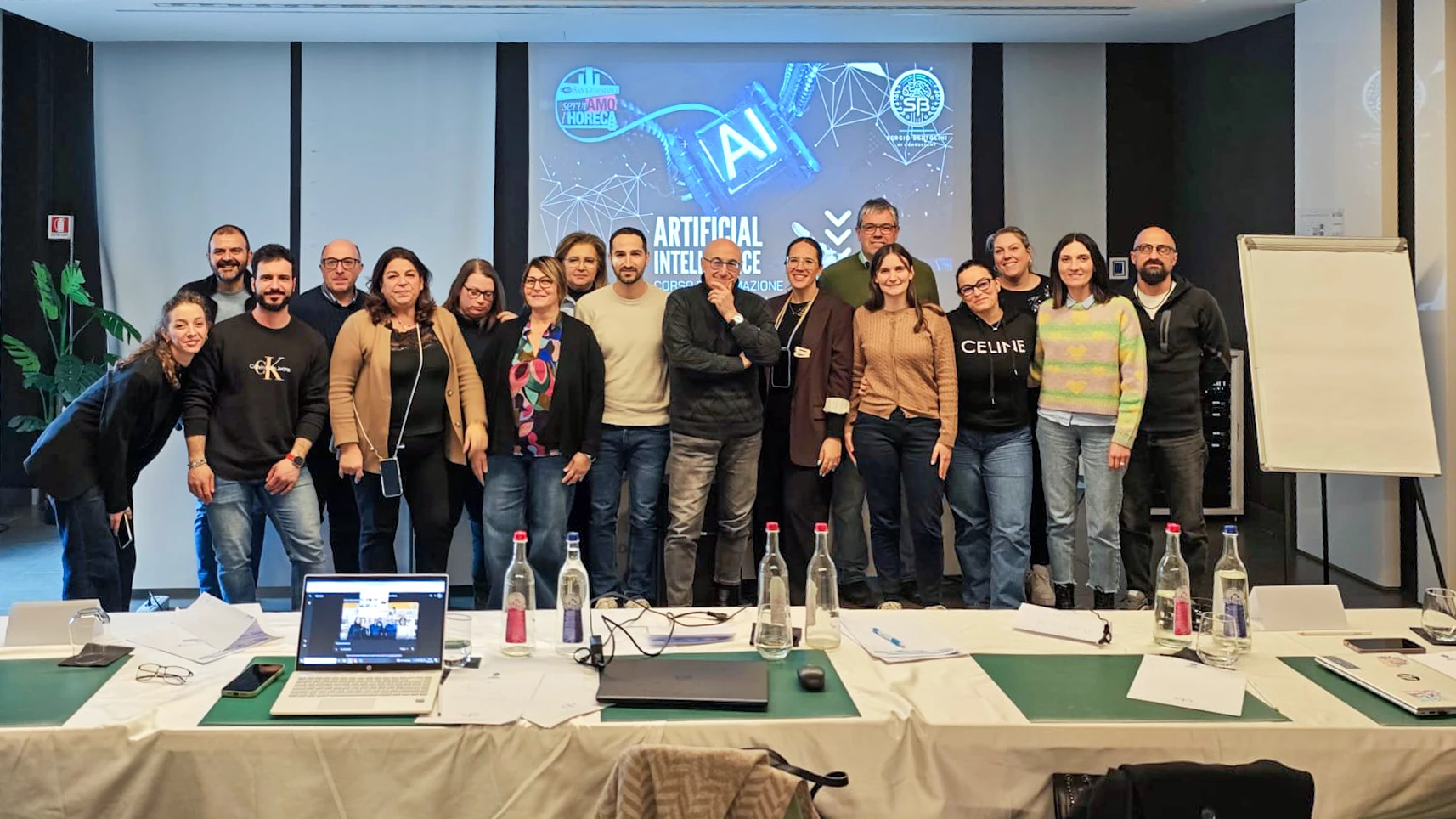 Sergio Bertolini durante il workshop operativo AI per i soci di San Geminiano