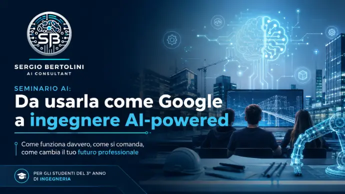 Seminario "Da usarla come Google a ingegnere AI-powered" alla Facoltà di Ingegneria di Bologna
