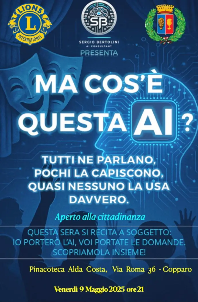 Serata "Ma cos'è questa AI?" per il Lions Club Copparo